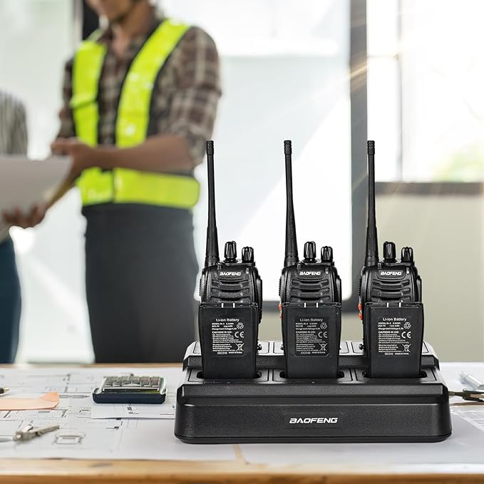 BAOFENG BF-888S Six Way Charger Multi-Unit Charger Station for BF-888S H-777 BF-88ST Walkie Talkies and Batteries