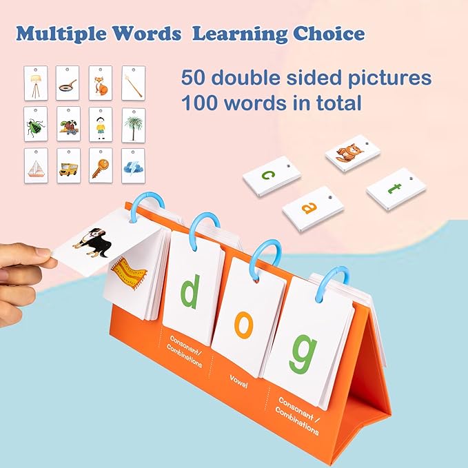 Sight Words Flash Cards for Kindergarten, Phonics Flash Cards, CVC Word Games Pocket Chart, Classroom Learning Activities, Phonics Games for Reading, Speech Therapy Materials for Kids