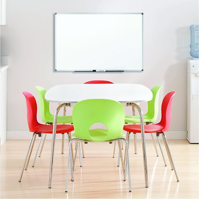 Mead White Board 24" x 18", Dry Erase Whiteboard For Wall, Non-Magnetic, White/Silver (85355)