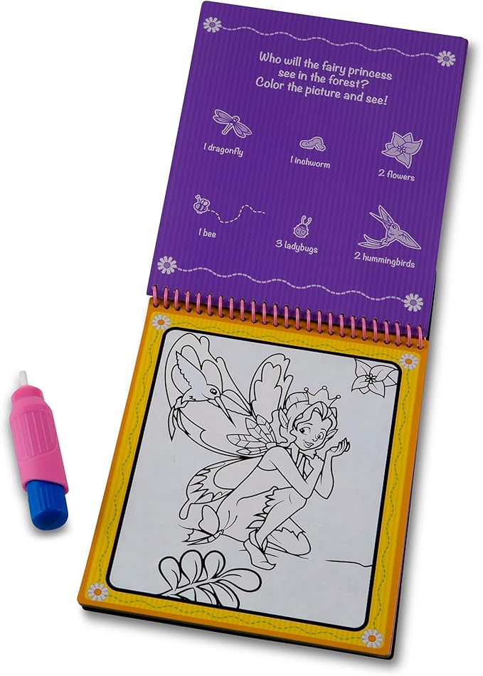 Melissa & Doug On The Go Water Wow! Mess Free Coloring Book, Reusable Water-Reveal Activity Pad, Fairy Tale, Travel Toys, Party Favors, for Toddlers & Kids Ages 3+ - FSC Certified