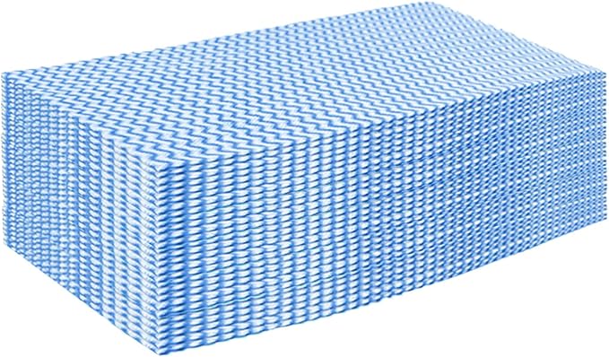50 Pack Disposable Dish Cloths Heavy Duty Reusable Cleaning Cloths Dish Rags for Kitchen 23.6x11.8inches - Blue