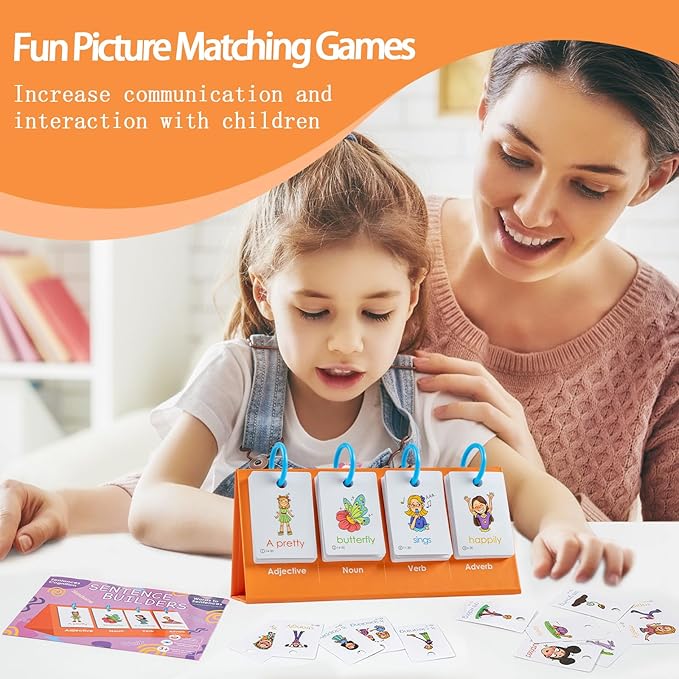 Sentence Building for Kids, Speech Therapy Toys for Toddlers 3-4, Learn to Read Phonics Games, Special Education Homeschool Classroom Supplies