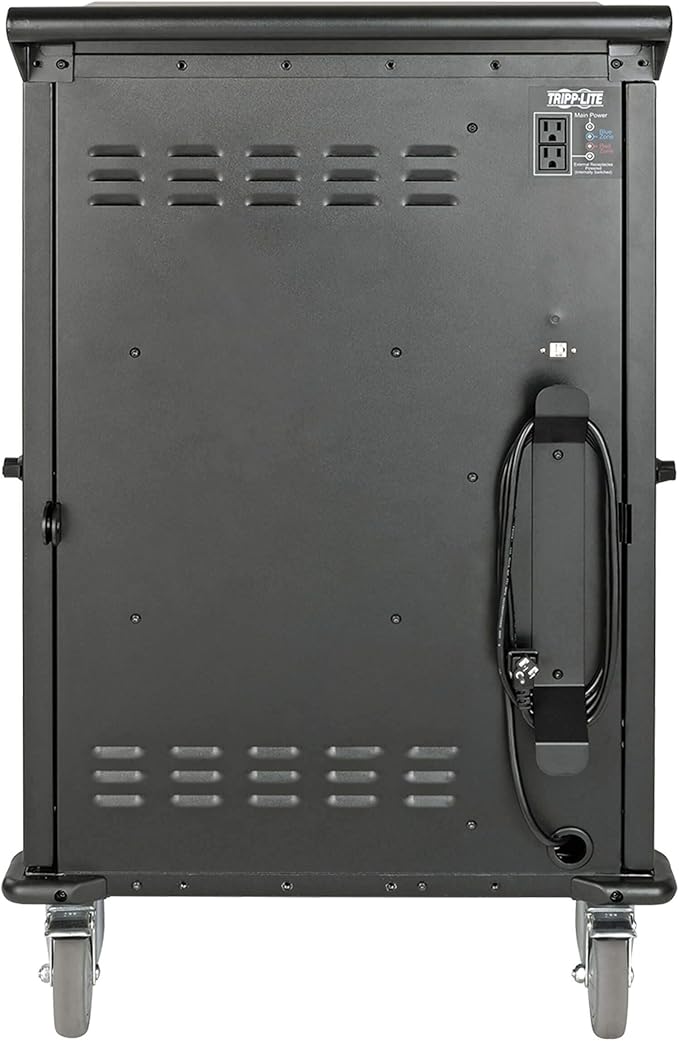 Tripp Lite 45-Port AC Mobile Charging Cart Storage Station for Chromebooks, iPads, Laptops, Tablets, Black (CSC45AC)