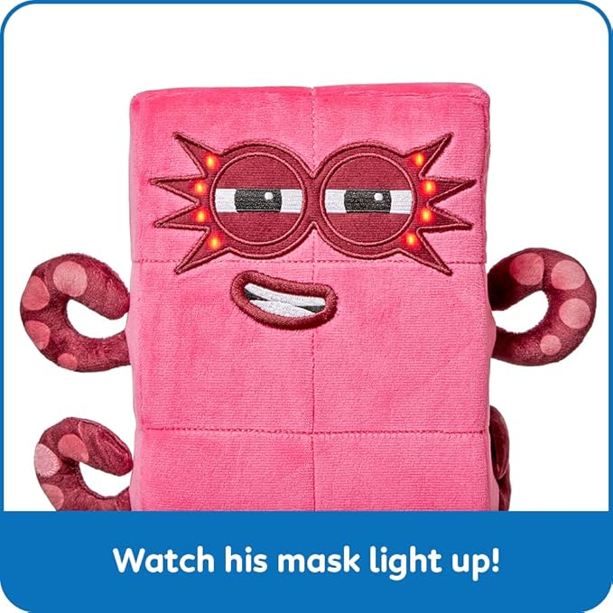 hand2mind Numberblocks Sing-Along Superhero Octoblock Plush, Music Toys, Numbers for Toddlers, Preschool Math Learning Toys, Light Up Stuffed Animal Plushies, Counting Blocks, Kids Birthday Gifts