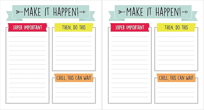 Carson Dellosa Aim High To Do List Notepad—5.75" x 6.25" Paper Stationery, Daily Checklist, Goals, Reminders, Notes, Motivational Organizer (50 sheets) (Pack of 2)