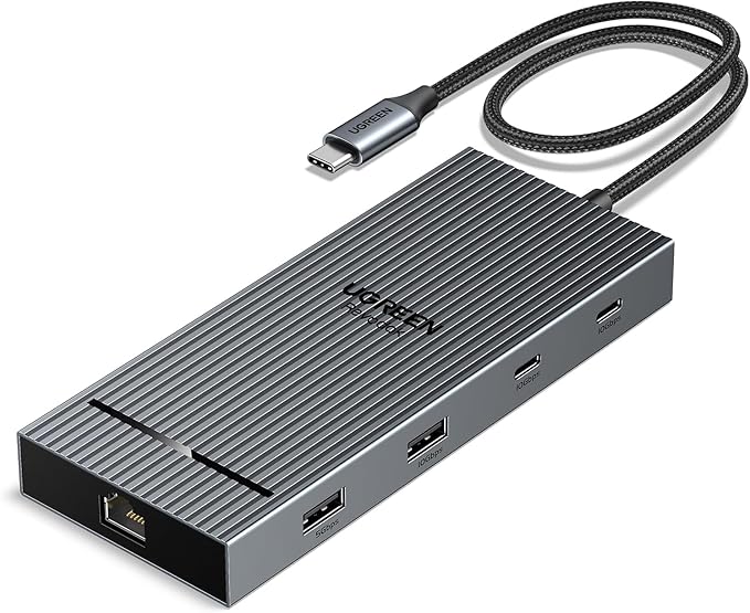 UGREEN 10 in 1 USB C Docking Station Dual 4K Monitor, Revodok USBC Hub with 2 HDMI, USB A&C 3.2 Ports, SD/TF Card Reader, PD 100W Charging, USB C Dock with 1Gbps Ethernet for Dell, HP, XPS and More