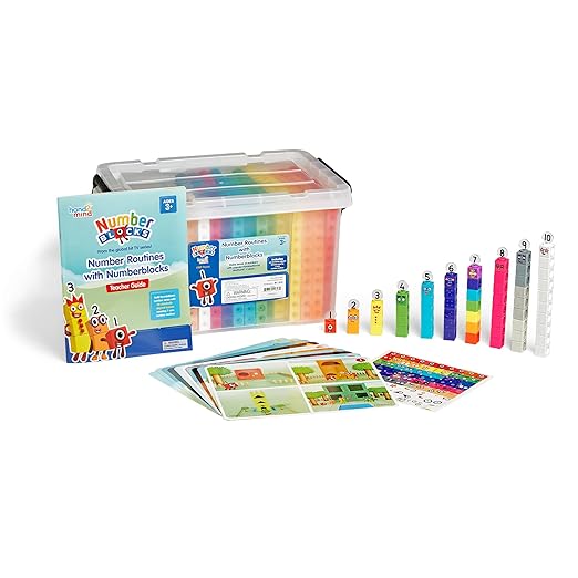hand2mind Number Routines with Numberblocks Class Set, Preschool Learning Activities, Math Manipulatives Kindergarten, Counting Blocks, Number Linking Cubes, Kids Educational Toys