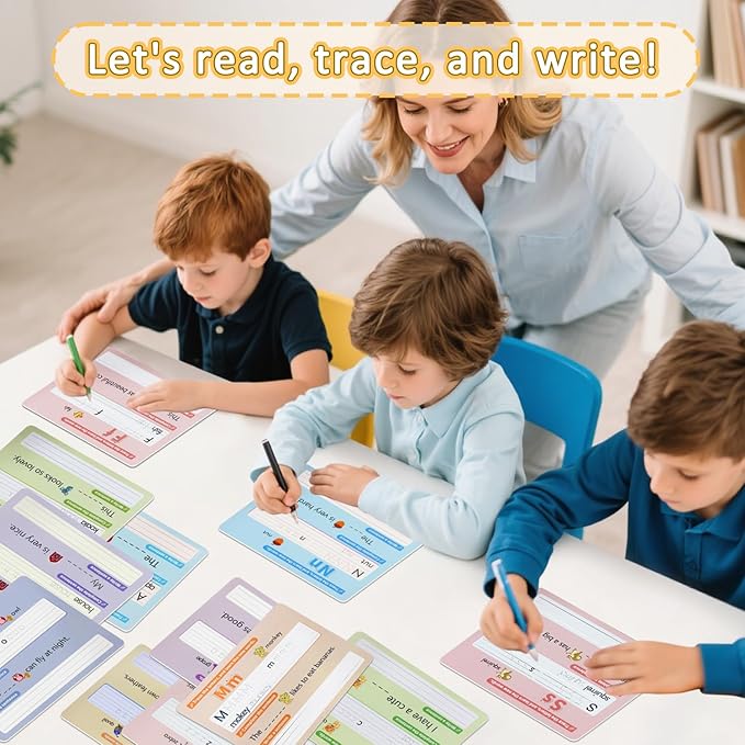 Alphabet & Number Practice Dry Erase Sheets A-Z Letters & Numbers 1-10 | Perfect for Preschool, Homeschool & Kindergarten