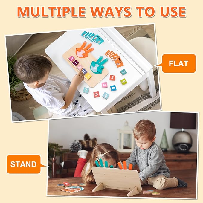 GUEETIC® Preschool Learning Toys for Toddlers 3-4, Educational Math manipulatives Number Counting Blocks for Kids, Montessori Toys for 3-5 Year Old Boys Girls Birthday Gifts