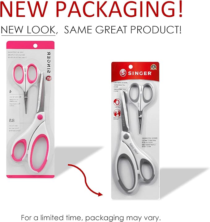 SINGER 07175 Sewing and Detail Scissors Set with Comfort Grip
