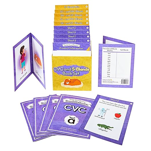 Really Good Phonics Decodable Readers, CVC and S-Blends Book Set, Learning Activities for Kids, Homeschool & Classroom Must Haves