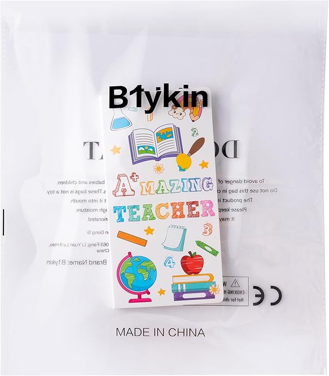 B1ykin Cute Sticky Notes Set - A+ Amazing Teacher Self-Stick Notes Pad, 550 Sheets Writing Memo Pages Sticky Notepad for Appreciation Gifts, School Office Party Favors Supplies (A+ Teacher)