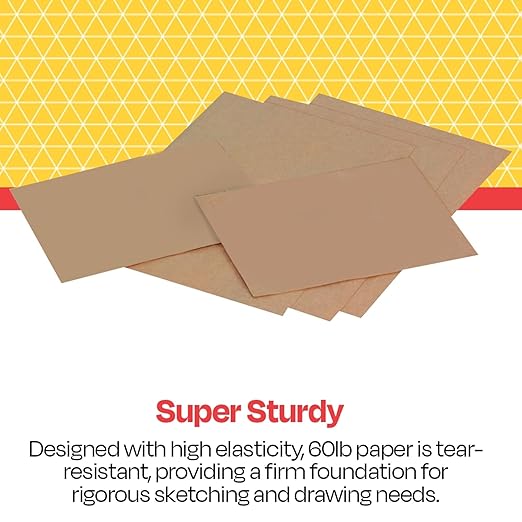 School Smart Kraft Paper Sheets, 60 lb, 12 x 18 Inches, Brown, Pack of 100 - 086642