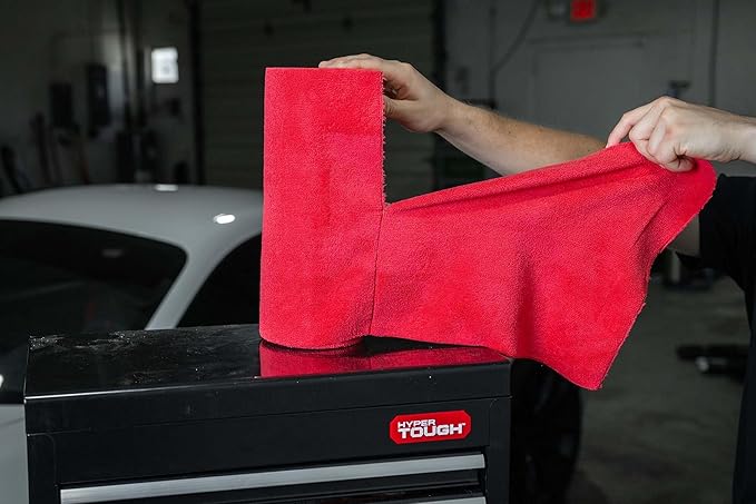 Autofiber Roll-o-Rags Microfiber Towels, Tear Off Sheets, 12 Inch x 12 Inch, 30/Roll (Red)