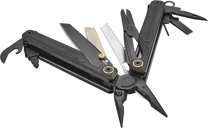 LEATHERMAN, Wave Alpha – 16-in-1 Multi-Tool with MagnaCut® Blade, G10 Handles & Full-Size Scissors, Obsidian