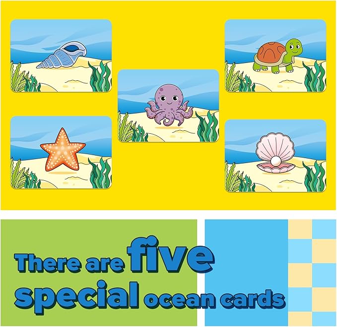 Word Ocean Phonics Board Game for Kids, Educational Learning Board Game for Boys and Girls, Reading and Spelling Game Ages 4-6, Classroom Travel Indoor Outdoor Family Game