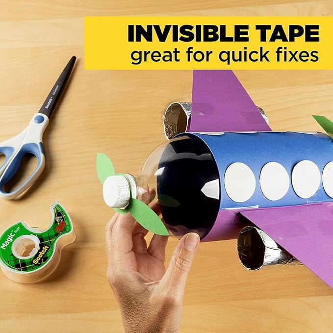 Magic Office Tape with Refillable Dispenser, 3/4" x 8 Yards, Clear