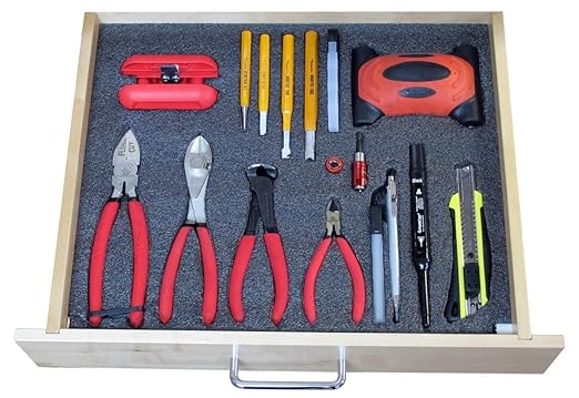 FastCap Kaizen Foam Sheet for Tool Organizers and Storage - Perfect for Professional Contractors and Technicians - 57mm Thickness, 2' x 4' Sheet Size, Black & White