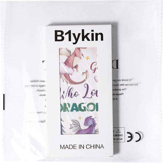 B1ykin Cute Sticky Notes Set - Just A Gift Who Loves Dragons Self-Stick Notes Pad, 550 Sheets Writing Memo Pages Sticky Notepad for Teacher Appreciation Gift, School Office (Watercolor Dragon)