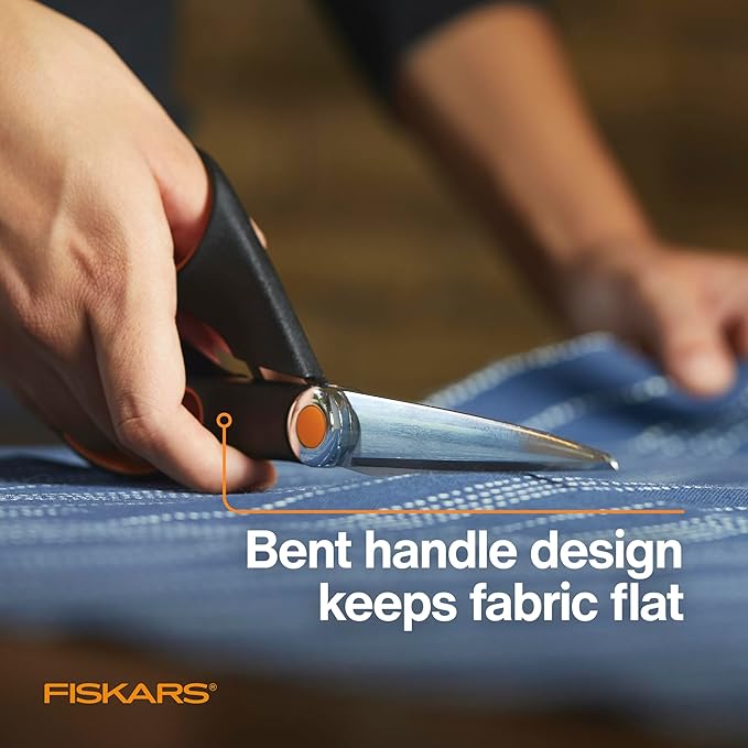Fiskars RazorEdge Fabric Scissors - 8" Heavy Duty Fabric Shears with Softgrip Ergonomic Handle, Stainless Steel Blades