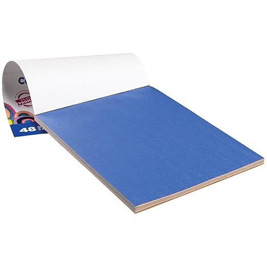 Prang (Formerly SunWorks) Medium Weight Construction Paper Pad, 8 Assorted Colors, 9" x 12", 48 Sheets