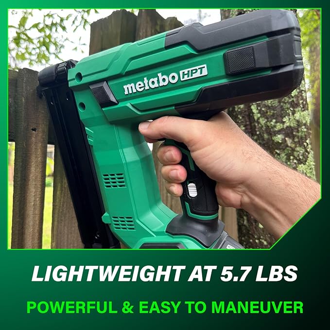 Metabo HPT 18V MultiVolt Cordless Narrow Crown Stapler Kit, 18 Gauge 1-1/2" Stapler with Power Tool 2.0Ah Lithium Ion Battery, Drives 1/2" to 1-1/2" Staples, 5-Year Warranty, N1804DB