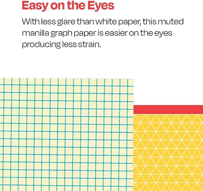 School Smart Graph Paper, 1/2 Inch Rule, 9 x 12 Inches, Manila, Pack of 500