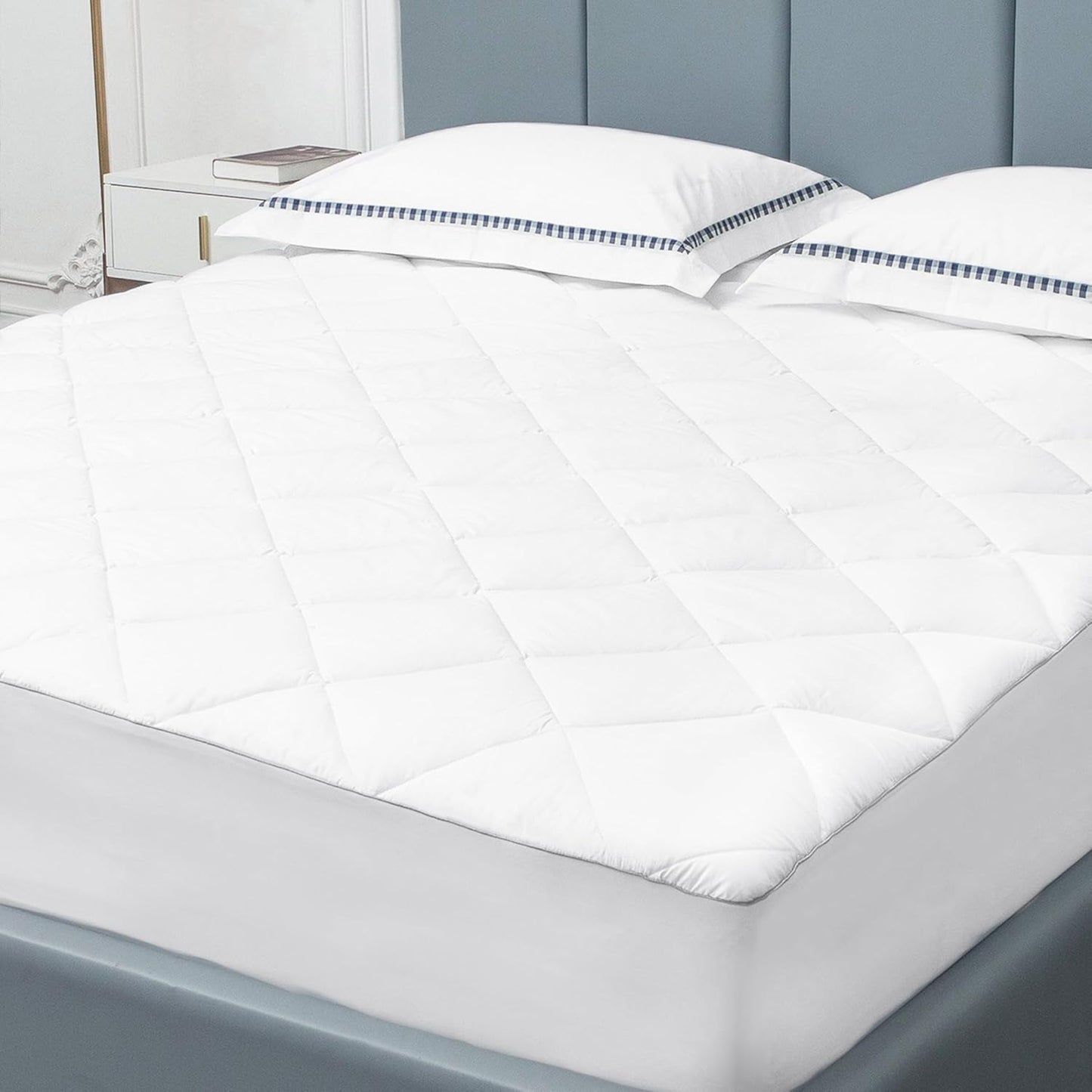 Sunflower Full Mattress Pad Cover, Cotton Mattress Cover Hypoallergenic, Extra Deep Pocket 18"-22" Quilted Mattress Protector Full Size Thin Version, Soft Breathable and Noiseless