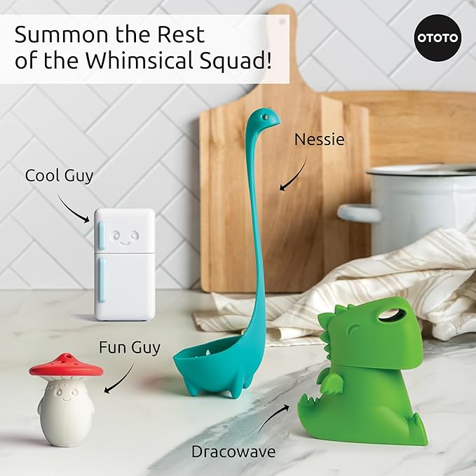 OTOTO NEW Dracowave Microwave Cleaner - Dragon Microwave Steam Cleaner, Cleans Grime in Minutes with Water and Vinegar - Cute Kitchen Gifts Accessories, Funny Kitchen Gadgets, White Elephant Gifts