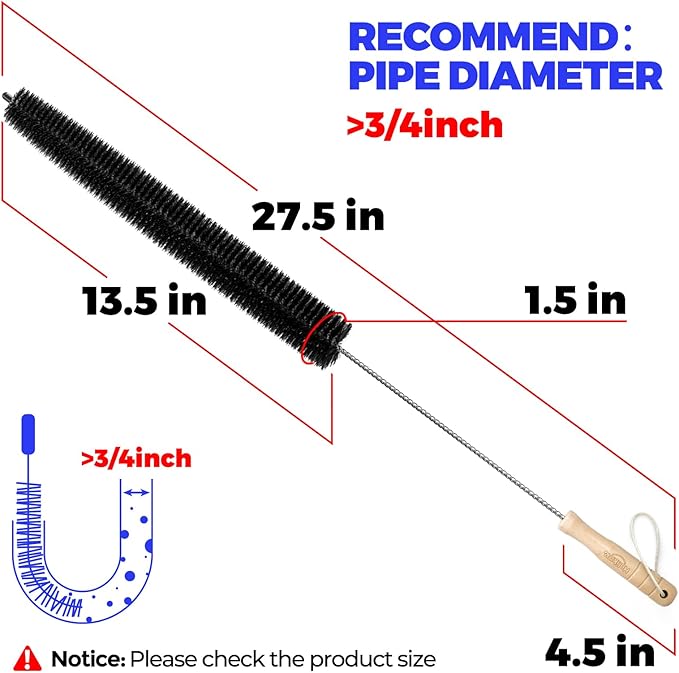 Holikme Dryer Vent Cleaner Kit 2 Pack - Household Cleaning Supplies 304 Stainless Steel Dryer Lint Brush Home Essentials for Lint Trap Dust Vacuum Brush