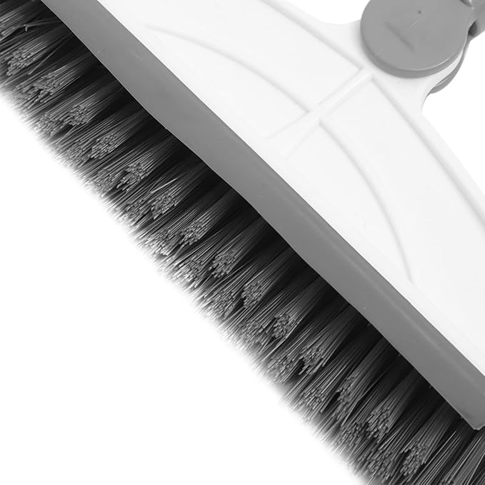 GALPADA Shower Floor Brush with Long Handle 126Cm, Stiff Bristle Scrubbing Brush for Bathroom Tile Grout and Toilet Cleaning, Gray-White Floor Scrubber for Indoor Shower and Kitchen Use