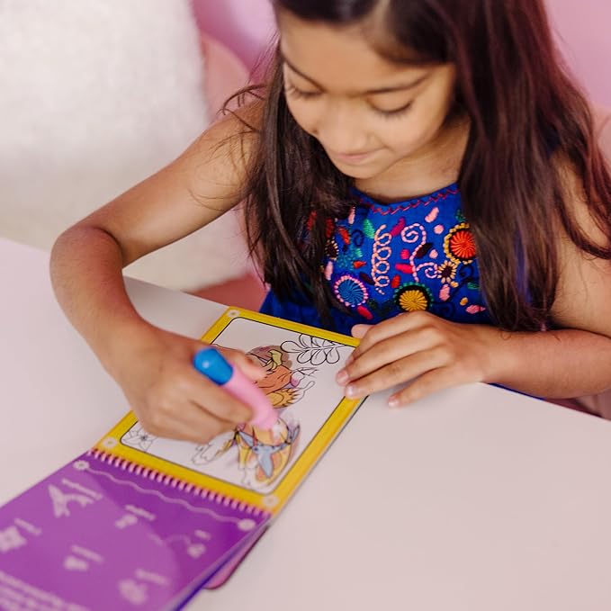 Melissa & Doug On The Go Water Wow! Mess Free Coloring Book, Reusable Water-Reveal Activity Pad, Fairy Tale, Travel Toys, Party Favors, for Toddlers & Kids Ages 3+ - FSC Certified