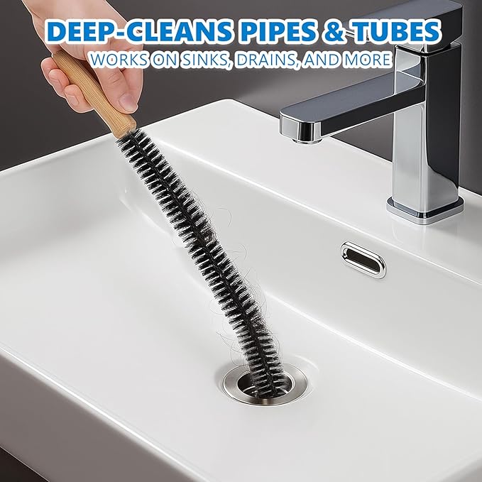 Full-Bristle Dryer Vent Cleaner Brush, Dryer Lint Brush and Lint Removal Tool for Trap and Duct, 27.95 Inches, Flexible for Deep Cleaning to Remove Pet Hair & Lint and Improve Efficiency
