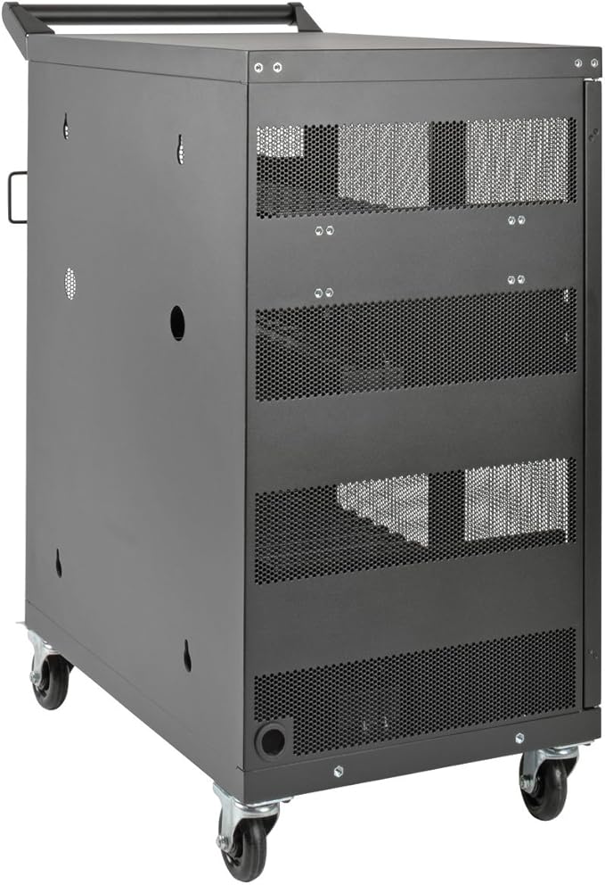 Tripp Lite 32-Port AC Charging Cart Storage Station for Chromebooks, Laptops & Tablets - Secures Devices in Locking, Vented, Wall-mountable Steel Cart - 2-Year Warranty (CSC32AC)