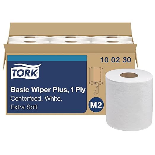 Tork Centerfeed Paper Wiper White M2, High Absorbency, 6 x 305 Sheets, 100230
