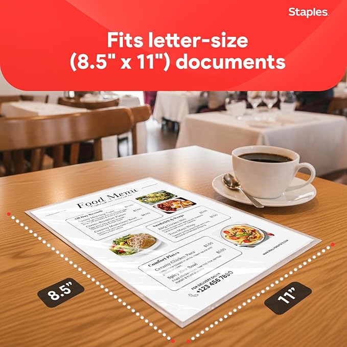 Staples Thermal Laminating Pouches, Letter Size, 9 x 11.5 Inches, 5 Mil, 300/Pack, for Heavy-Duty Document Protection