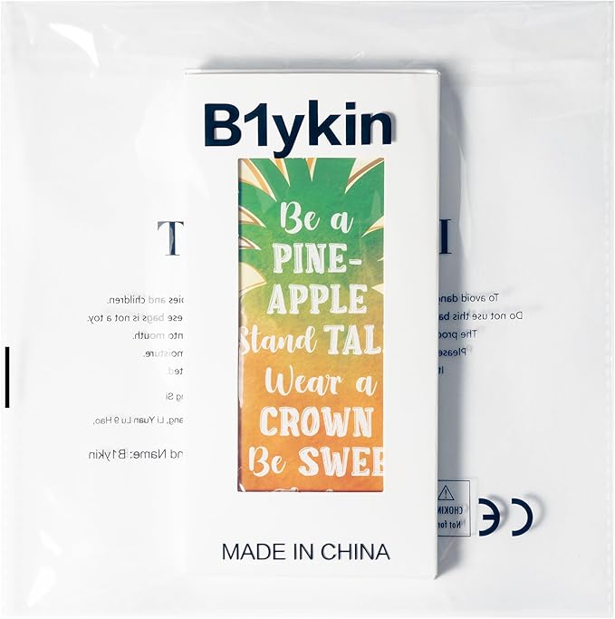 B1ykin Cute Sticky Note Set - Be A Pineapple Stand Tall Wear A Crown Be Sweet On The Inside Self-Stick Notes Pad, 550 Sheets Writing Memo Pages Sticky Notepad for Teacher Appreciation Gift (Pineapple)