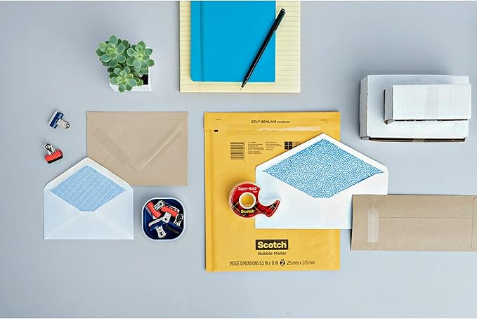 Post-it and Scotch Brand Essentials Pack, Back to School and Office Supplies, Includes Super Sticky Notes, Flags, Magic & Super Hold Tape & Multi-Purpose Scissors (Pack of 4)