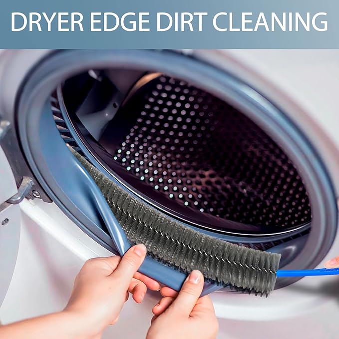 Dryer Vent Brush and Refrigerator Coil Cleaning Brush - Professional Appliance Cleaning Brush Set Dryer Vent Brush Kit with Long Handle for Lint Trap, Condenser, Radiator,grout brush for Deep Cleaning