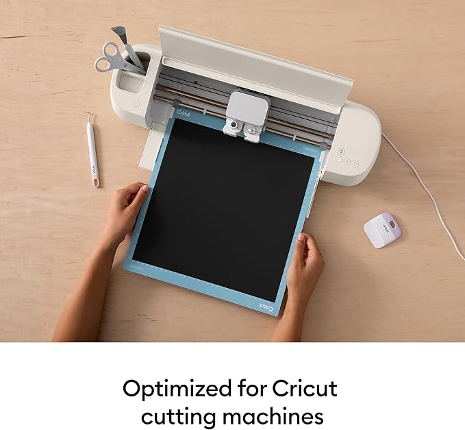 Cricut LightGrip Cutting Mats 12in x 12in, Reusable Cutting Mats for Crafts with Protective Film, Use with Printer Paper, Vellum, Light Cardstock & More for Explore & Maker (3 Count)