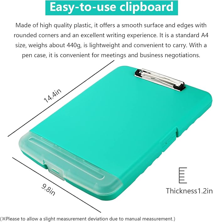 SFLHHDM Clipboard with Storage, Clip Boards 8.5x11, Plastic Clipboards with Pen Holder, Clip Board with Storage Compartments, Nurse Clipboard with Storage for Classroom, Student, Teacher