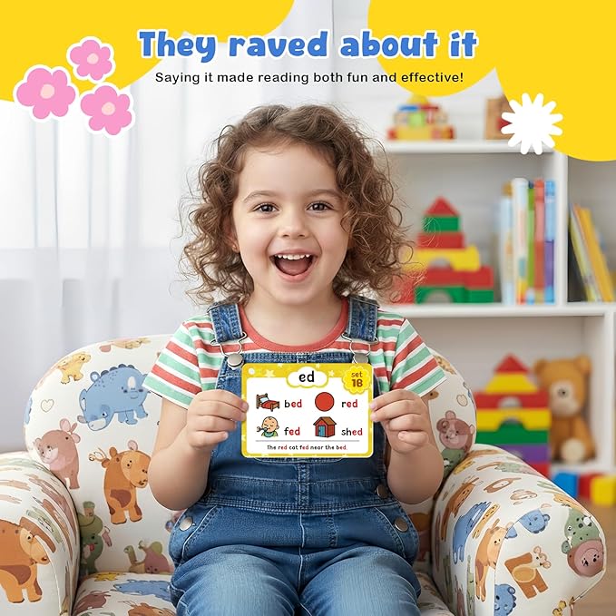 Phonics Flash Cards, Sight Words Flash Cards for Kindergarten, Learn to Read in 20 Phonic Stages, and Phonics Games for Kids Ages 4-8, Suitable for Kindergarten, First, and Second Grade