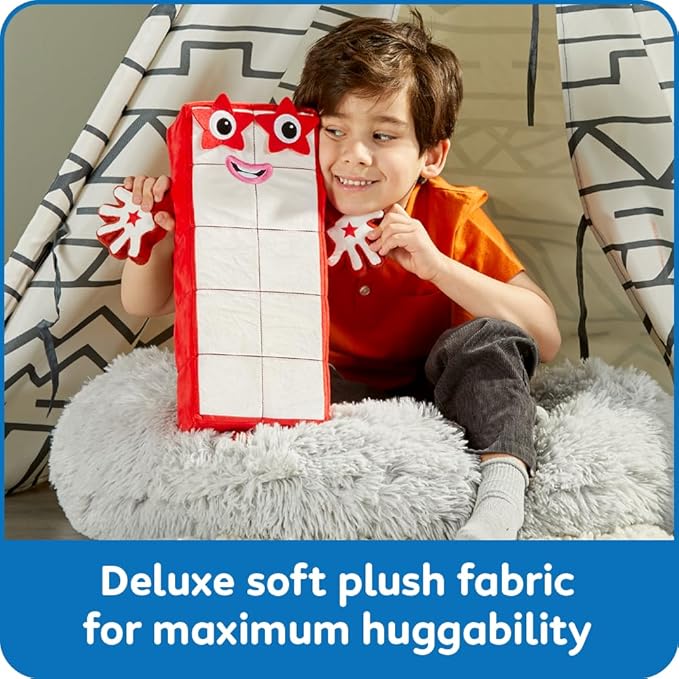 hand2mind Numberblock Ten Playful Pal, Plush Figure Toys, Numbers for Toddlers, Cute Stuffies, Preschool Math Learning Toys, Stuffed Animal, Small Plushies, Counting Blocks, Birthday Gifts for Kids