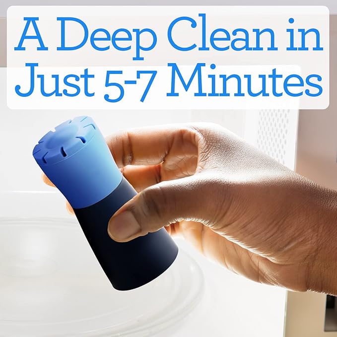 IMPRESA 2 Pack Blue Microwave Steam Cleaner for Quick and Effortless Cleaning - Microwave Cleaning Device with Vinegar and Water for Grime and Odor Removal