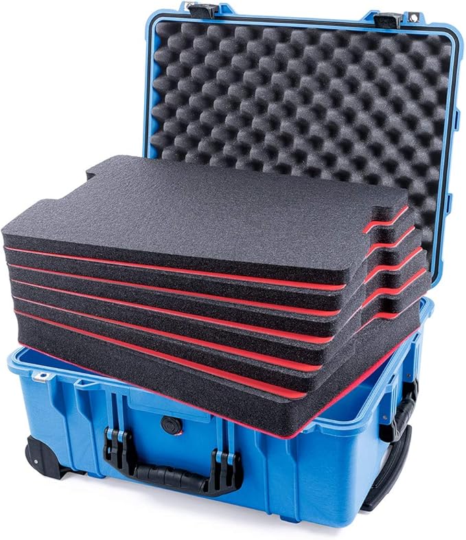 Blue & Black Pelican 1560 case with Customizable Tool Foam Inserts.