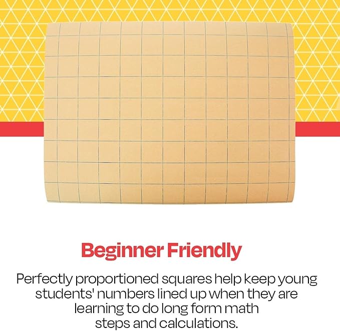 School Smart Graph Paper, 1 Inch Rule, 9 x 12 Inches, Manila, Pack of 500 - 085481