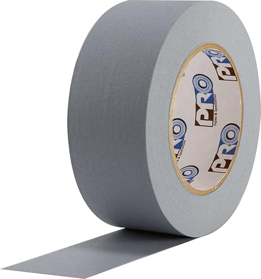 ProTapes Colored Crepe Paper Masking Tape, 60 yds Length x 2" Width, Grey (Pack of 1)