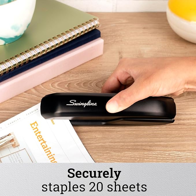Swingline Standard Stapler, 20 Sheet Capacity, Eco Version, Jam Free, Black (54501) (Pack of 12)