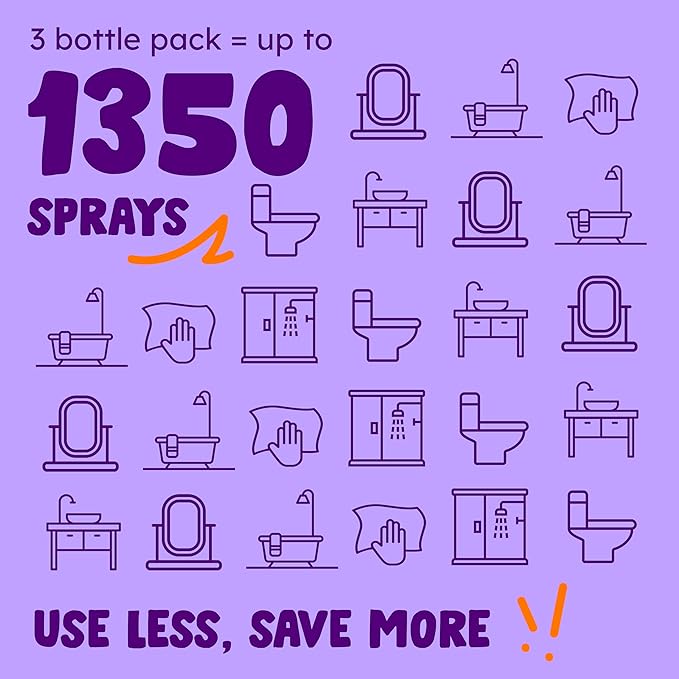 Originally Yellow Lavender Bathroom Cleaner Spray | Powered by Natural Vinegar & Infused with Lemon | Multipurpose Kitchen Cleaner Works on Tile, Wood, Granite, & Marble 3 Pack