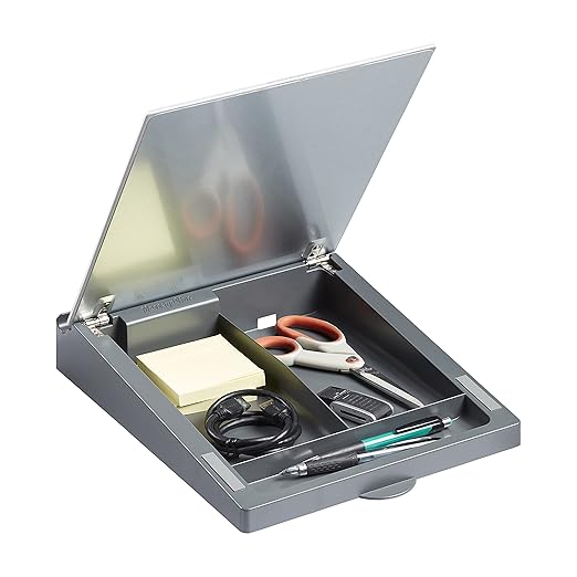 ECR4Kids MessageStor Dry-Erase Glass Board Memo Station, Desk Organizer, Assorted